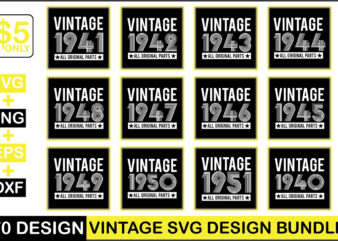 Vintage Svg Design Bundle
