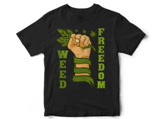 Weed Freedom, weed, weed leaf, marijuana, rollers, its natural, smoke, medical weed, t shirt design