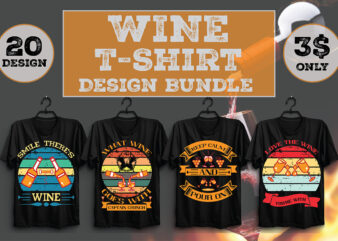 Wine T-Shirt Design Bundle