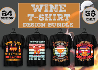 Wine T-Shirt Design Bundle