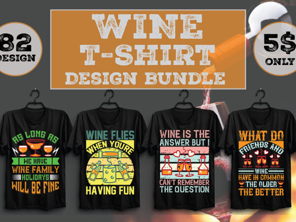 Wine t-shirt design bundle