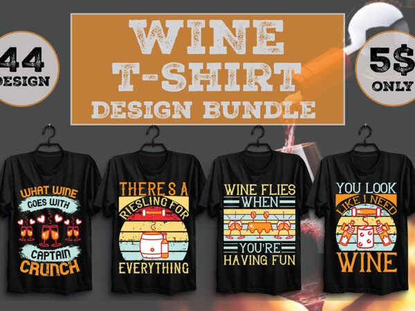 Wine t-shirt design bundle