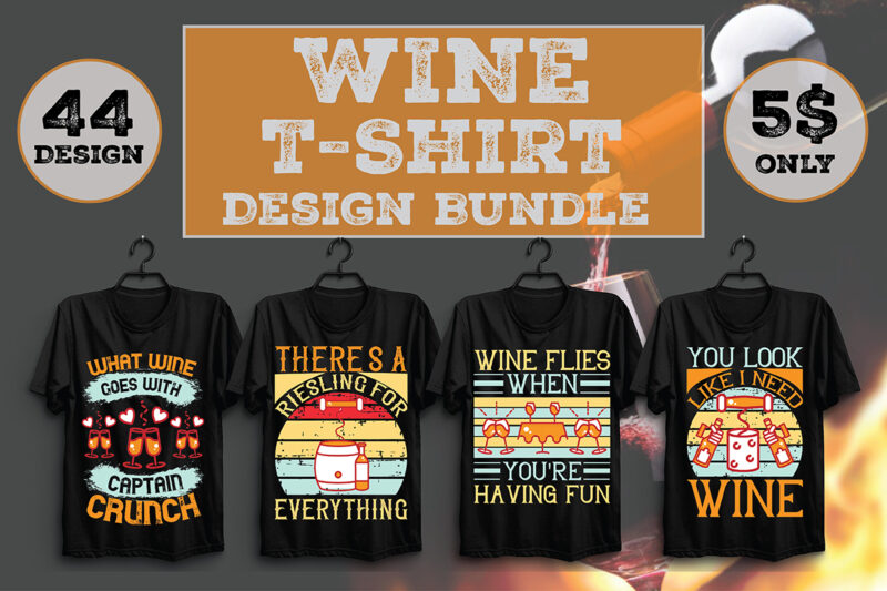 Wine T-shirt Design Bundle