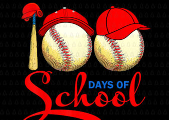 100 Days Of School Baseball Png, Teacher Kids 100th Day Of School Png, Days Of School Png, Teacher Png