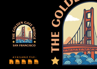 The Golden Gate Bridge Tshirt Design