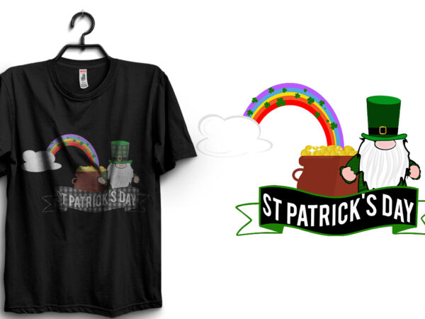 Gnomes st patrick’s day typography design