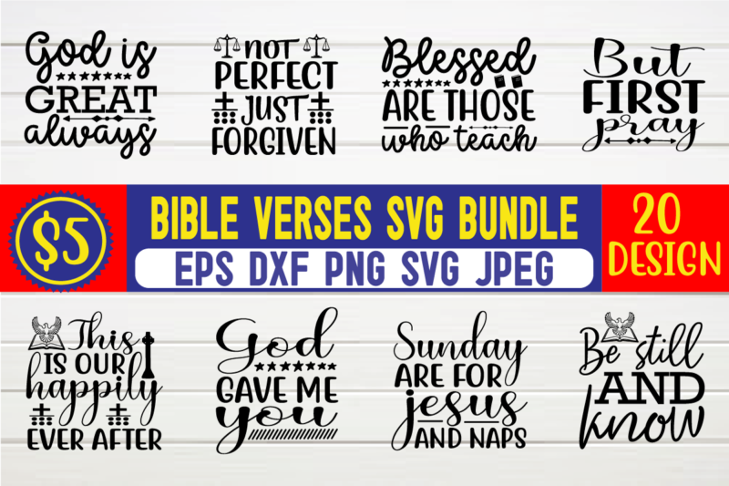 Bible svg designs bundle in ai png svg cutting printable files, jesus, christian, religious, bible verse, bible, bible svg, funny, believe, family, white, xmas, merry christmas, elf, grinch, unicorn, santa,