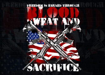 Freedom is earned, military word tshirt
