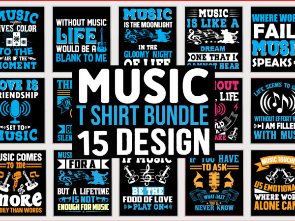 Music t shirt design bundle