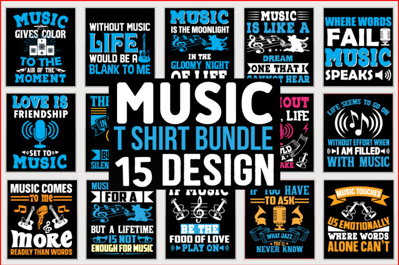 Music T shirt Design Bundle