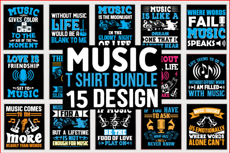 Music T shirt Design Bundle