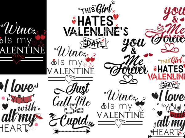 Valentine’s day bundle t shirt vector art