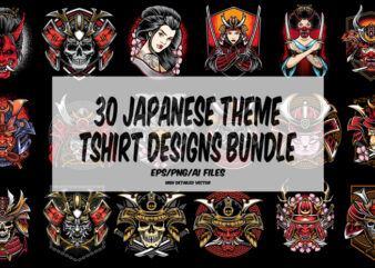30 JAPANESE THEME TSHIRT DESIGNS BUNDLE