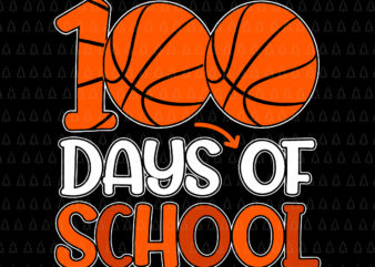 Happy 100th Day of School Rainbow Svg, Teacher 100 Day of School Svg, Day Of School Svg, Teacher Svg, Basketball 100 Days Of School Svg graphic t shirt