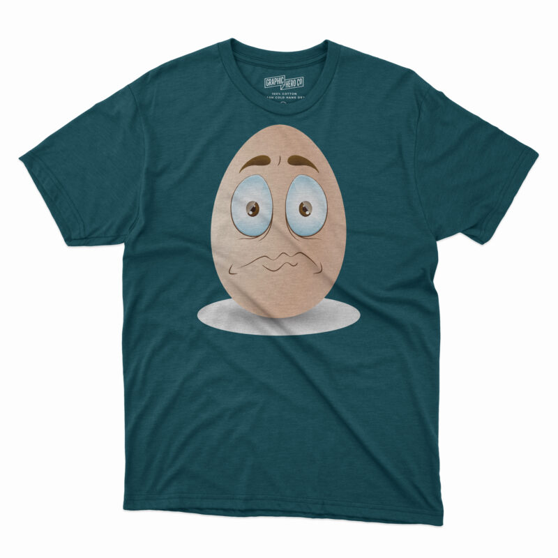 Funny Egg Expression T-shirt Design