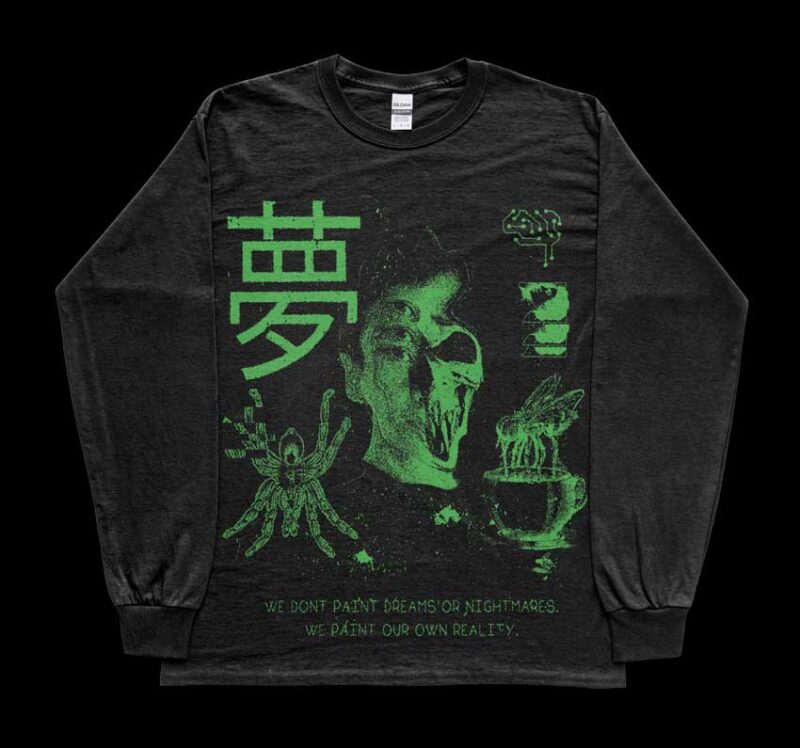 Alternative grunge goth punk gothic cyberpunk streetwear aesthetic tshirt design artwork png