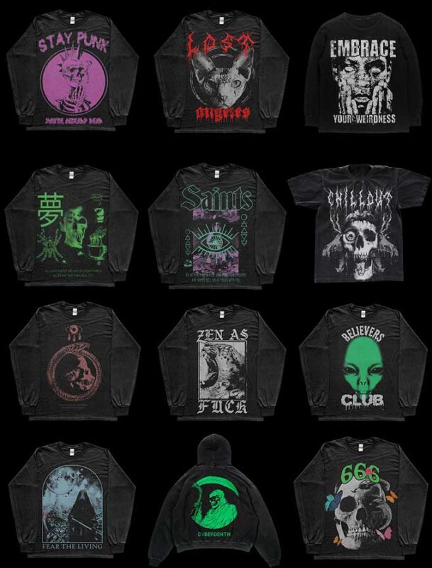 Alternative streetwear alt aesthetic y2k goth punk bundle t shirt ...