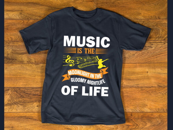 Music t shirt design template