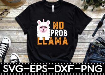 no prob llama T shirt vector artwork
