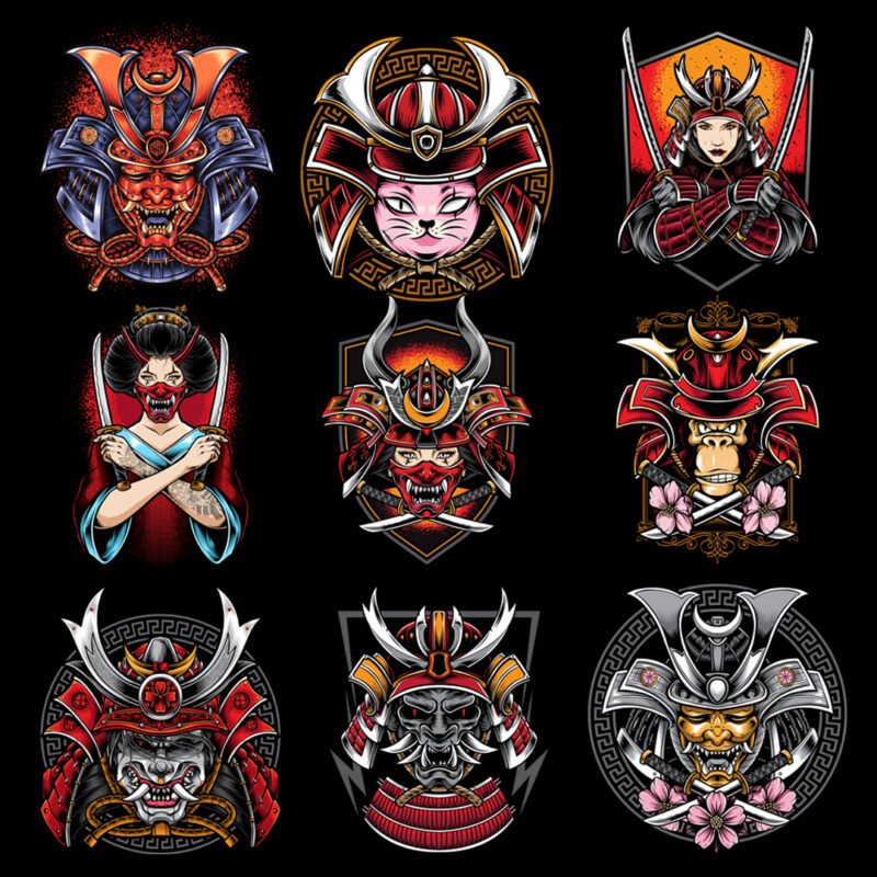 30 JAPANESE THEME TSHIRT DESIGNS BUNDLE