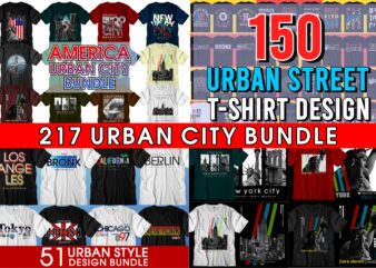 urban streetwear t shirt designs vector bundle, urban city t shirt designs bundle, urban style t shirt designs bundle