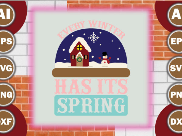 Every winter has its spring vector clipart