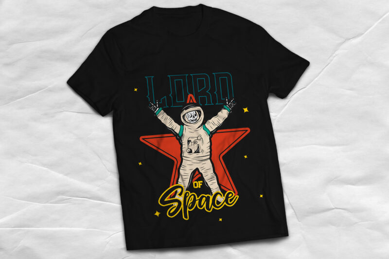 Happy lord spaceman, t-shirt design