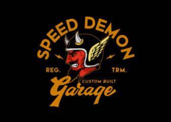 speed demon t shirt template vector