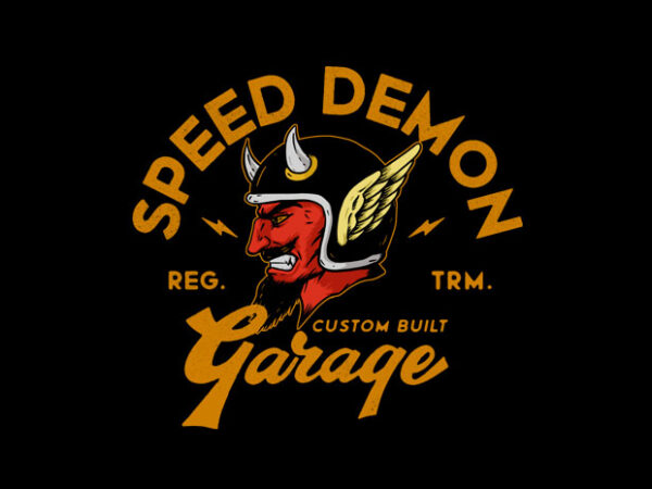 Speed demon t shirt template vector