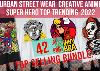 Urban street wear Creative anime super hero top trending 2022 t shirt vector graphic