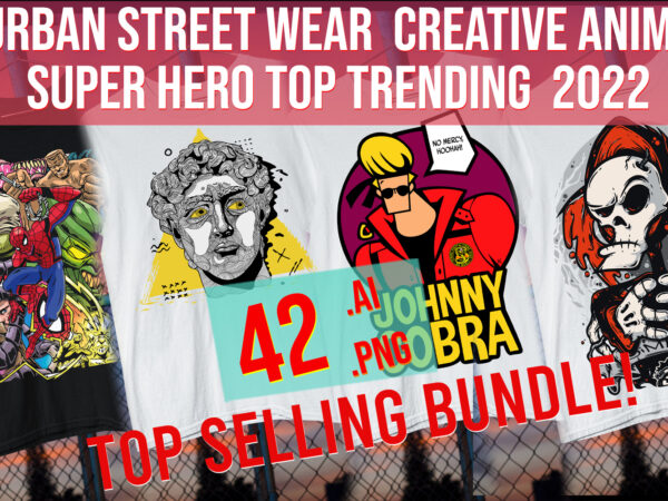 Urban street wear creative anime super hero top trending 2022 t shirt vector graphic