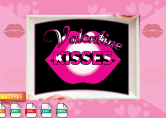 Valentine Kisses t shirt vector art