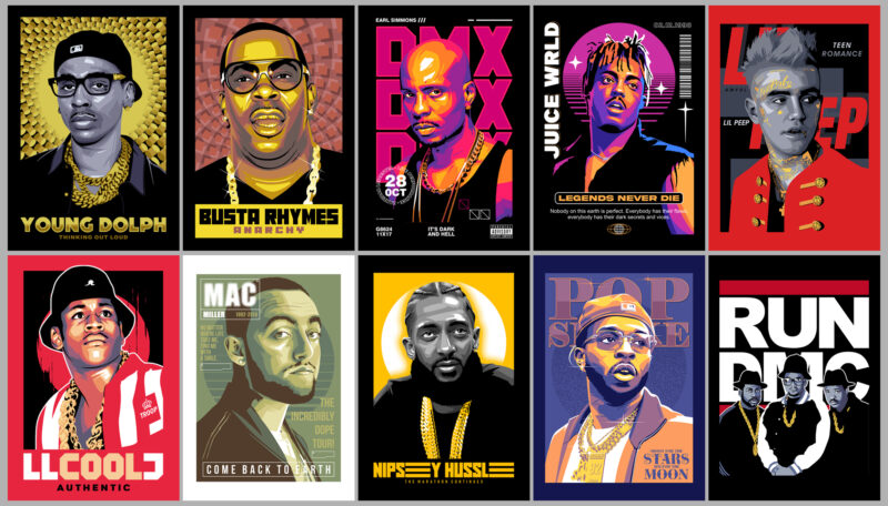 GREATEST POP ART DESIGNS – RAPPER ARTWORKS THEME part 3