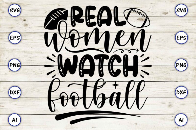 Real women watch football PNG & SVG vector for print-ready t-shirts design
