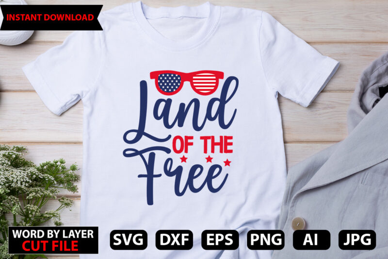 land of the free t-shirt design, Happy 4 th of July Shirt, Memories day Shirt,4 of July Shirt, St Patricks Day Shirt, Patricks Tee, Lips Shirt, Irish Shirt