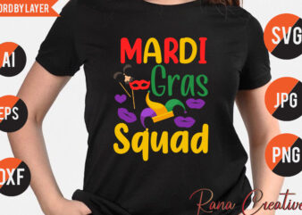 Mardi Gras Squad Svg Design