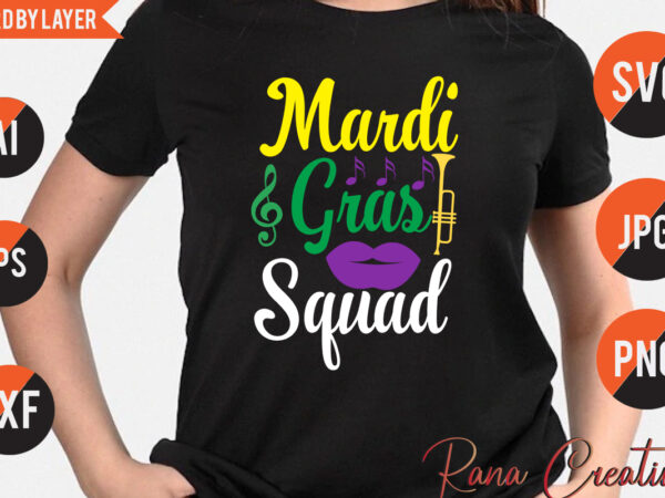 Mardi gras squad svg design