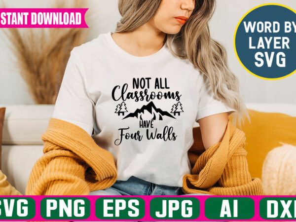 Not all classrooms have four walls svg vector t-shirt design Not all classrooms have four walls svg vector t-shirt design