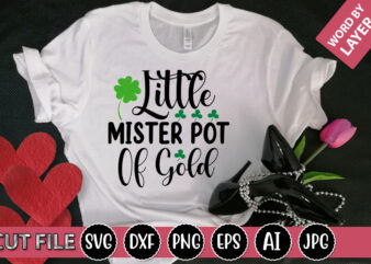 Little Mister Pot of Gold SVG Vector for t-shirt