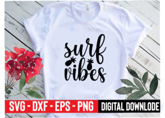 surf vibes t shirt template vector