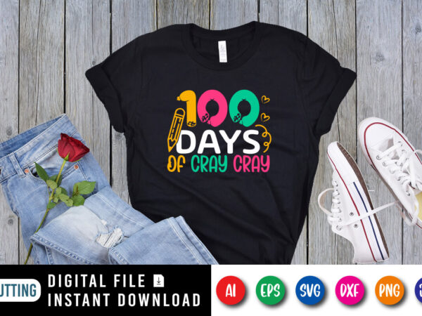 100 days of crew crew t shirt svg, 100 days pencil shirt, happy 100 days shirt, 100 days crew crew shirt, 100 days of school shirt template