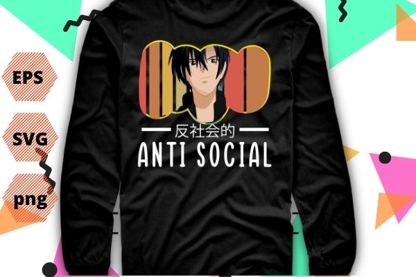 Vintage anti social japanese text aesthetic vaporwave anime gift t-shirt design svg, anti social japanese eps png, anti social, japanese, text aesthetic, vaporwave, anime, cartoon, vintage Vintage anti social japanese text aesthetic vaporwave anime gift t-shirt design svg, anti social japanese eps png, anti social, japanese, text aesthetic, vaporwave, anime, cartoon, vintage