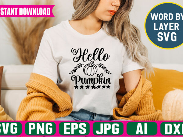 Hello pumpkin svg vector t-shirt design