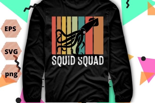 Squid squad t-shirt funny sea ocean octopus friends t-shirt design svg, squid squad, funny, sea ocean, octopus, friends tees,
