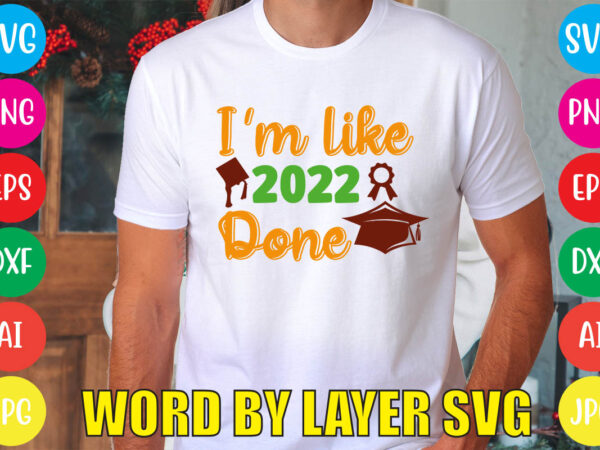 I’m like 2022 done svg vector for t-shirt