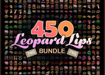 Combo 400 Leopard Lips PNG, Bundle PNG, Leopard Dripping Lips, Lips Clipart Sublimation, Dripping Lip Bite,
