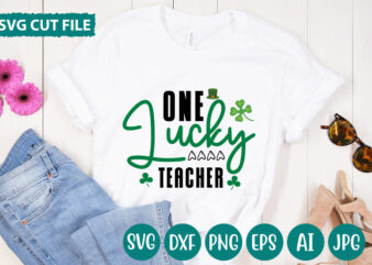 One Lucky Teacher svg vector for t-shirt