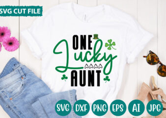 One Lucky Aunt svg vector for t-shirt