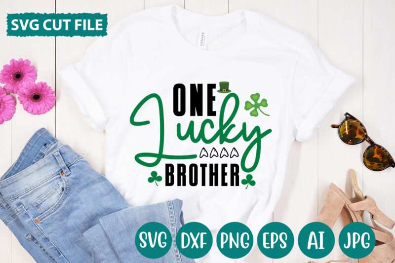 One Lucky Brother svg vector for t-shirt