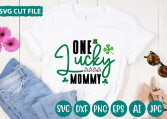 One Lucky Mommy svg vector for t-shirt